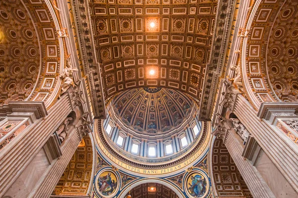 Ciudad Del Vaticano Junio 2015 Interiores Detalles Arquitectónicos Basílica San — Foto de Stock