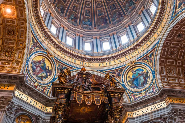 Ville Vatican Vatican Juin 2015 Intérieurs Détails Architecturaux Basilique Saint — Photo