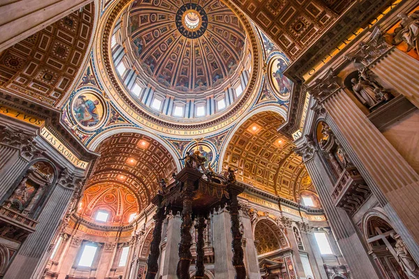 Cidade Vaticana Junho Vaticano 2015 Interiores Detalhes Arquitetônicos Basílica São — Fotografia de Stock