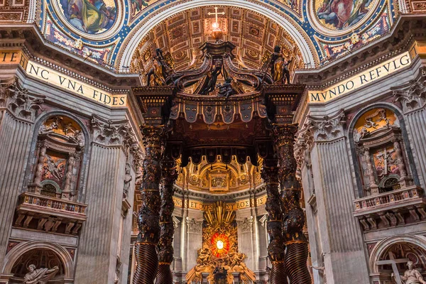 Cidade Vaticana Junho Vaticano 2015 Interiores Detalhes Arquitetônicos Basílica São — Fotografia de Stock