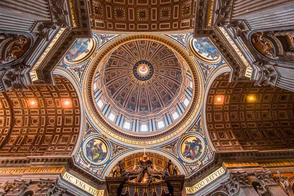 Ciudad Del Vaticano Junio 2015 Interiores Detalles Arquitectónicos Basílica San — Foto de Stock