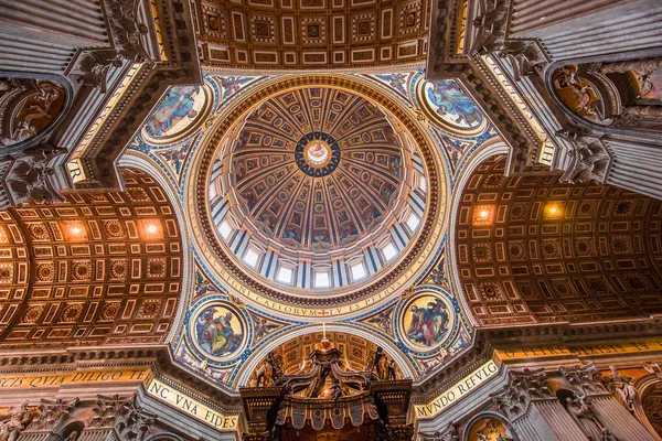 Ciudad Del Vaticano Junio 2015 Interiores Detalles Arquitectónicos Basílica San — Foto de Stock