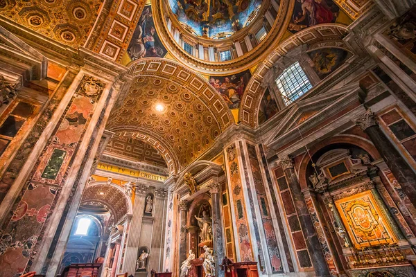 Ciudad Del Vaticano Junio 2015 Interiores Detalles Arquitectónicos Basílica San — Foto de Stock