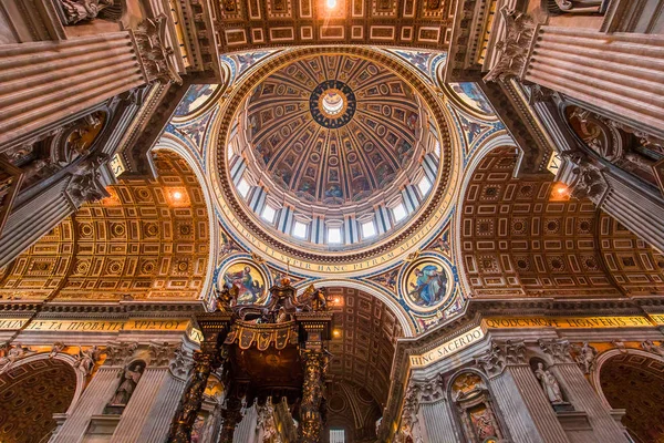 Ciudad Del Vaticano Junio 2015 Interiores Detalles Arquitectónicos Basílica San —  Fotos de Stock