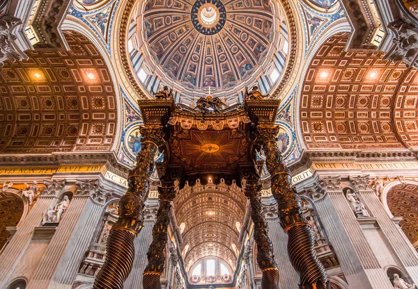 Cidade Vaticana Junho Vaticano 2015 Interiores Detalhes Arquitetônicos Basílica São — Fotografia de Stock