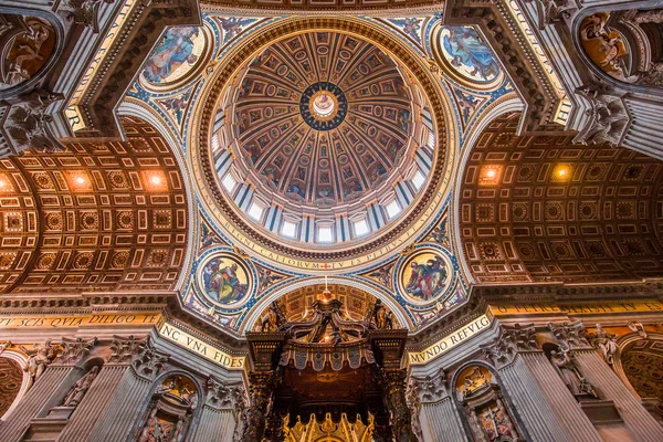 Ciudad Del Vaticano Junio 2015 Interiores Detalles Arquitectónicos Basílica San —  Fotos de Stock