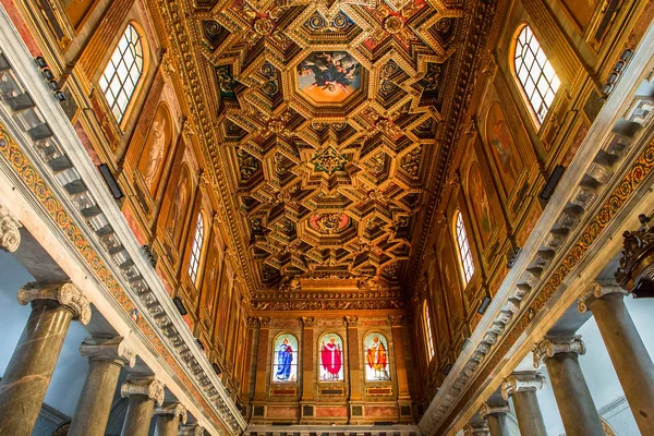 Roma Itália Junho 2015 Interiores Detalhes Arquitetônicos Basílica Santa Maria — Fotografia de Stock