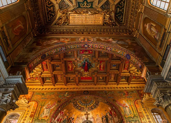 Roma Itália Junho 2015 Interiores Detalhes Arquitetônicos Basílica Santa Maria — Fotografia de Stock