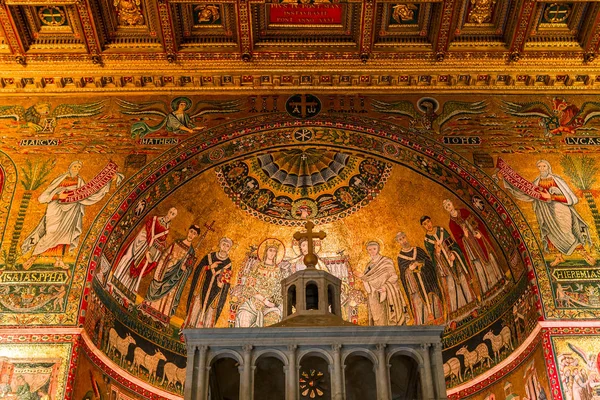 Roma Itália Junho 2015 Interiores Detalhes Arquitetônicos Basílica Santa Maria — Fotografia de Stock