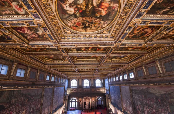 Florença Itália Outubro 2015 Interiores Detalhes Arquitetônicos Palazzo Vecchio Outubro — Fotografia de Stock