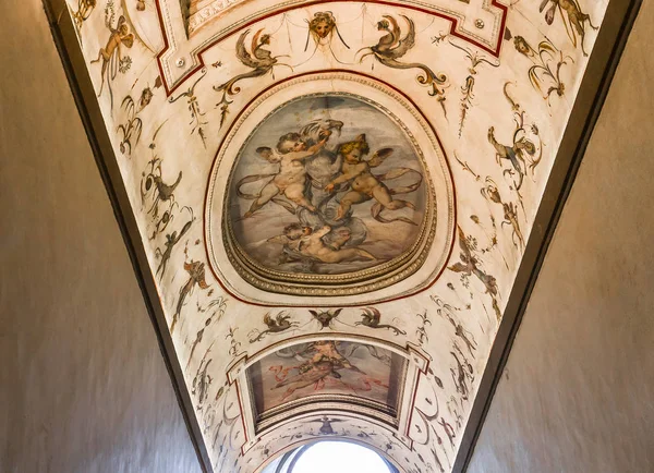 Florencie Itálie Října 2015 Interiéry Architektonické Detaily Palazzo Vecchio Října — Stock fotografie