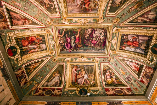 Флоренція Італія Жовтня 2015 Інтер Єри Архітектурні Деталі Палаццо Веккьо — стокове фото