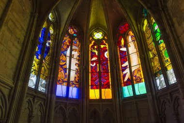 Nevers, Fransa, 20 Eylül 2016: iç ve ayrıntılarını saint-cyr-sainte-julitte Katedrali, 20 Eylül 2016 Nevers, Fransa