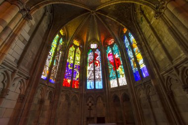 Nevers, Fransa, 20 Eylül 2016: iç ve ayrıntılarını saint-cyr-sainte-julitte Katedrali, 20 Eylül 2016 Nevers, Fransa