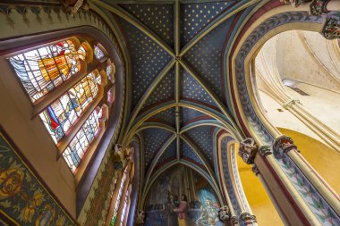 Nevers, Fransa, 20 Eylül 2016: iç ve ayrıntılarını saint-cyr-sainte-julitte Katedrali, 20 Eylül 2016 Nevers, Fransa