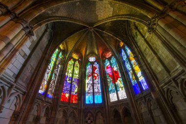 Nevers, Fransa, 20 Eylül 2016: iç ve ayrıntılarını saint-cyr-sainte-julitte Katedrali, 20 Eylül 2016 Nevers, Fransa
