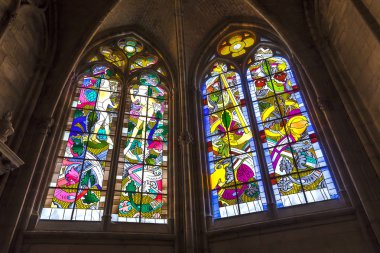 Nevers, Fransa, 20 Eylül 2016: iç ve ayrıntılarını saint-cyr-sainte-julitte Katedrali, 20 Eylül 2016 Nevers, Fransa