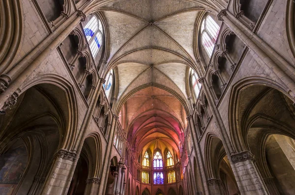 Nevers Francia Settembre 2016 Interni Dettagli Della Cattedrale Saint Cyr — Foto Stock