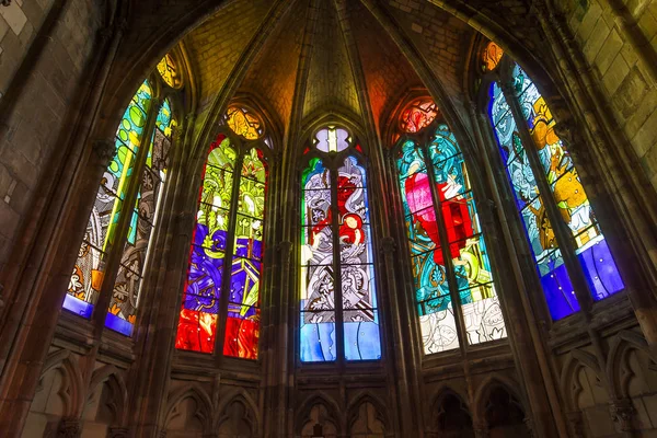 Nevers França Setembro 2016 Interiores Detalhes Catedral Santo Cir Santo — Fotografia de Stock