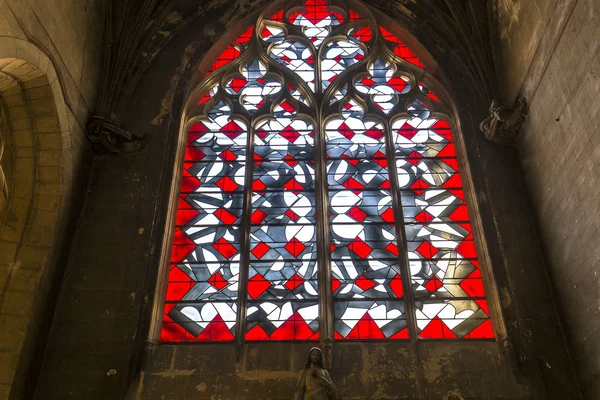 Nevers Fransa Eylül 2016 Ayrıntılarını Saint Cyr Sainte Julitte Katedrali — Stok fotoğraf