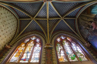 Nevers, Fransa, 20 Eylül 2016: iç ve ayrıntılarını saint-cyr-sainte-julitte Katedrali, 20 Eylül 2016 Nevers, Fransa