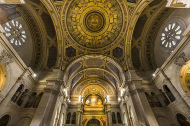 Paris, Fransa, 26 Ekim 2016: iç mekanlar ve mimari detaylar SAINT FRANCOIS, xavier Kilisesi, 26 Ekim 2016, Paris, Fransa