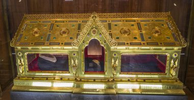 Paris, Fransa, 26 Ekim 2016: iç mekanlar ve mimari detaylar SAINT FRANCOIS, xavier Kilisesi, 26 Ekim 2016, Paris, Fransa