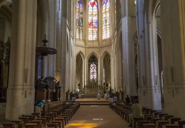 Paris, Fransa, 07 Eylül 2016: iç mekanlar ve ayrıntılarını Saint-Gervais Kilisesi, 07 Eylül 2016, Paris, Fransa