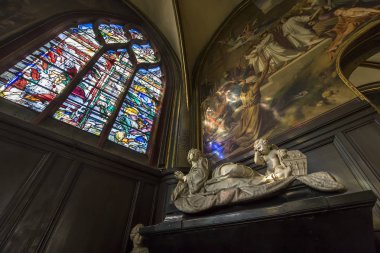 Paris, Fransa, 07 Eylül 2016: iç mekanlar ve ayrıntılarını Saint-Gervais Kilisesi, 07 Eylül 2016, Paris, Fransa