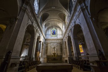 Paris, Fransa, 14 Eylül 2016: iç mekanlar ve mimari detaylar Sainte Marguerite Kilisesi, 14 Eylül 2016, Paris, Fransa