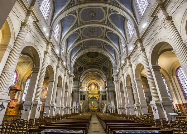 Paris França Outubro 2016 Interiores Detalhes Arquitetônicos Igreja São Francisco — Fotografia de Stock