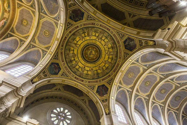 Paris França Outubro 2016 Interiores Detalhes Arquitetônicos Igreja São Francisco — Fotografia de Stock