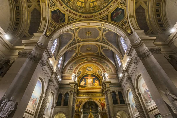 París Francia Octubre 2016 Interiores Detalles Arquitectónicos Iglesia San Francisco — Foto de Stock