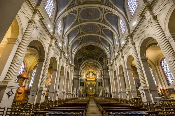 Paris França Outubro 2016 Interiores Detalhes Arquitetônicos Igreja São Francisco — Fotografia de Stock