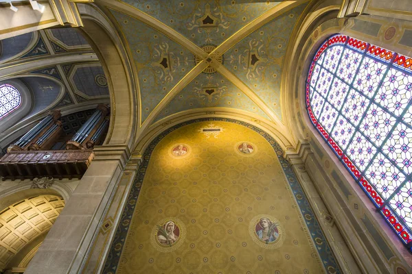 Paris France October 2016 Interiors Architectural Details Saint Francois Xavier — Stock Photo, Image