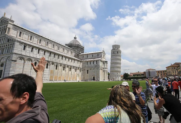 Pisa Włochy Czerwca 2016 Zewnątrz Wieża Pizie Czerwca 2016 Pisa — Zdjęcie stockowe
