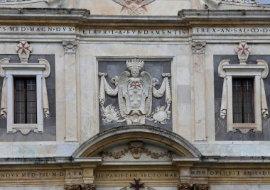 Pisa, İtalya, 09 Haziran 2016: Saray cephe piazza del cavalieri, 09 Haziran 2016 Pisa, İtalya