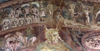 Pisa, İtalya, 06 Haziran 2016: Triumph of Death frescoe, Camposanto, 06 Haziran 2016 Pisa, İtalya