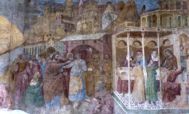 Pisa, İtalya, 06 Haziran 2016: Triumph of Death frescoe, Camposanto, 06 Haziran 2016 Pisa, İtalya