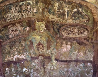 Pisa, İtalya, 06 Haziran 2016: Triumph of Death frescoe, Camposanto, 06 Haziran 2016 Pisa, İtalya