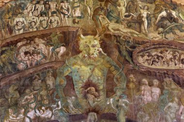 Pisa, İtalya, 06 Haziran 2016: Triumph of Death frescoe, Camposanto, 06 Haziran 2016 Pisa, İtalya