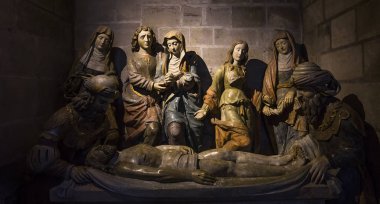 Poissy, Fransa, 12 Eylül 2016: iç mekanlar ve ayrıntılarını Collegiale notre dame church, 12 Eylül 2016 yılında Poissy, yvelines, Fransa