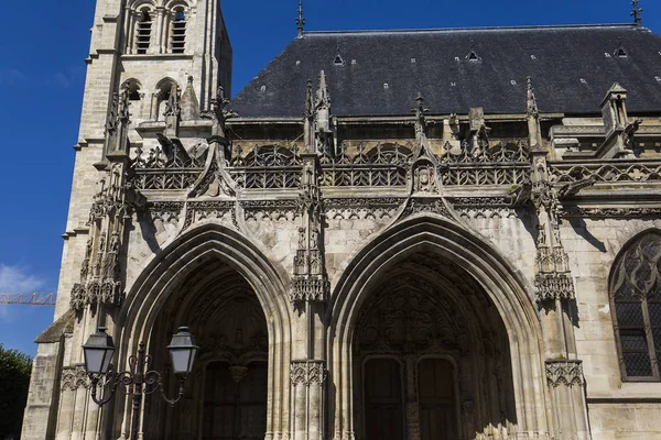 Poissia França Setembro 2016 Interiores Detalhes Igreja Collegiale Notre Dame — Fotografia de Stock