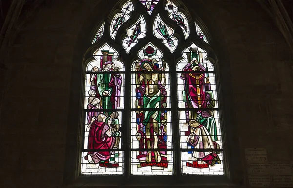 Poissy Fransa Eylül 2016 Mekanlar Ayrıntılarını Collegiale Notre Dame Church — Stok fotoğraf