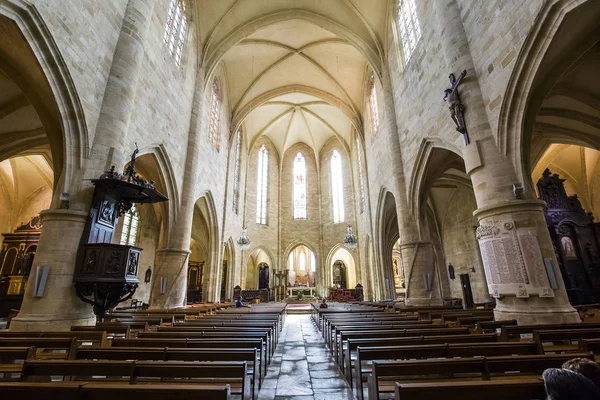 Sarlat Frankreich Juli 2015 Architektonische Details Der Gotischen Kathedrale Saint — Stockfoto