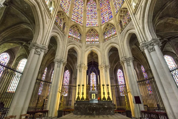 Touren Frankreich Juli 2015 Innenräume Und Architektonische Details Der Kathedrale — Stockfoto