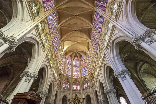 Turismo Francia Julio 2015 Interiores Detalles Arquitectónicos Catedral Saint Gatien — Foto de Stock