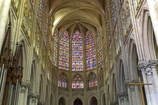 Tours France July 2015 Interiors Architectural Details Saint Gatien Cathedral — Stock Photo, Image