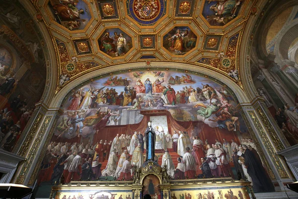 Interiør og detaljer om Vatikanets museum, Vatikanstaten – stockfoto
