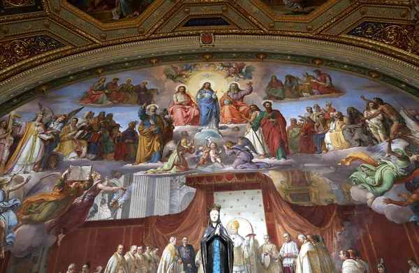 Innenräume und Details des vatikanischen Museums, vatikanische Stadt — Stockfoto